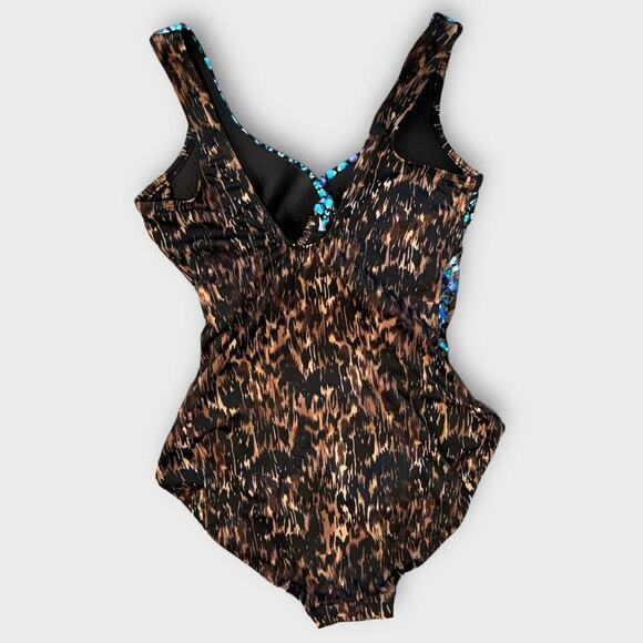 Miraclesuit Untamed It's A Wrap One Piece Swimsuit Size US/10 - Picture 3 of 8